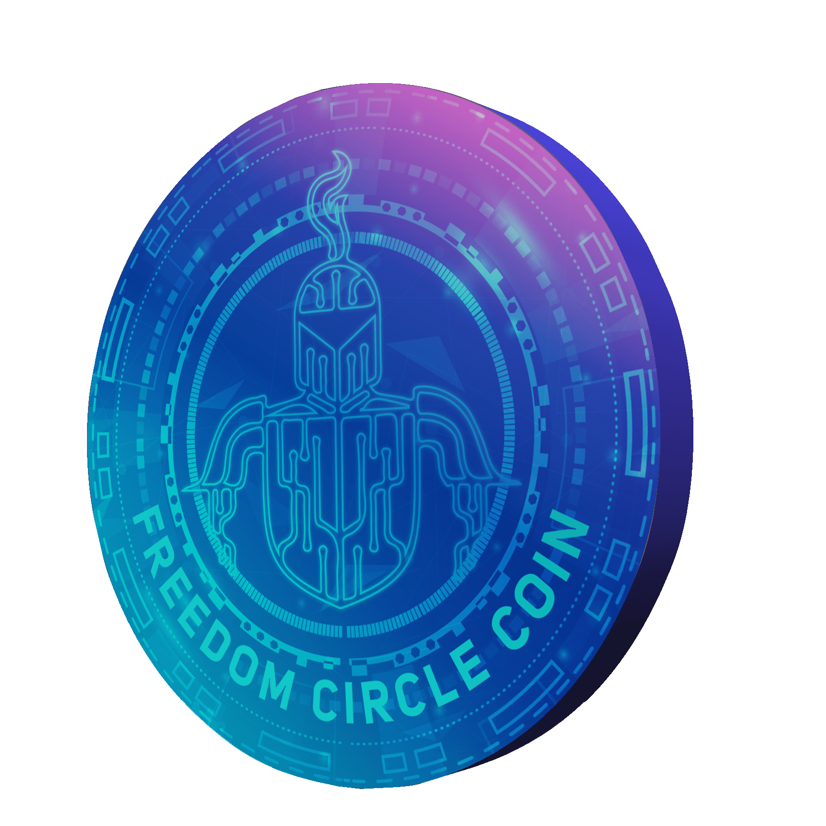 freedom circle coin token icon